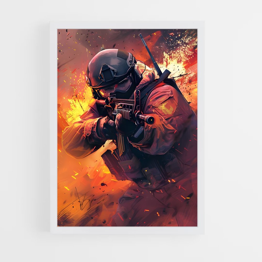 Poster Firefight Elite – affiche Counter strike (vue 3)